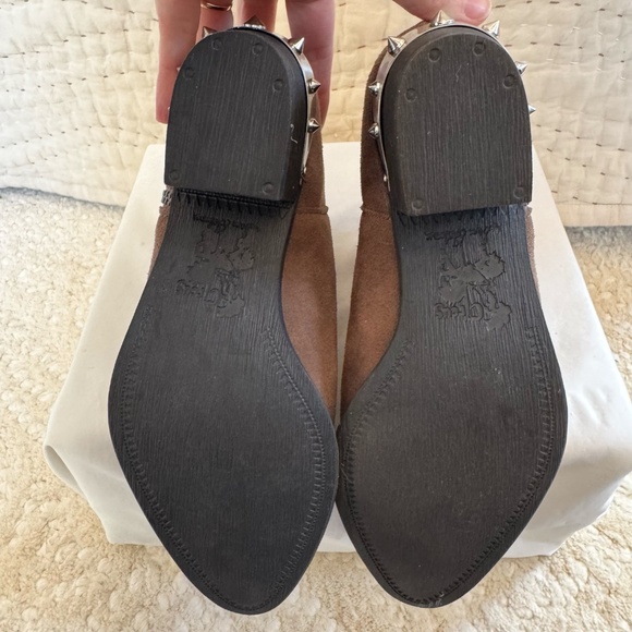 Circus Sam Edelman Holt Bootie 7.5 Brown Suede Studded Western Ankle Boot, NWOT - Picture 11 of 16